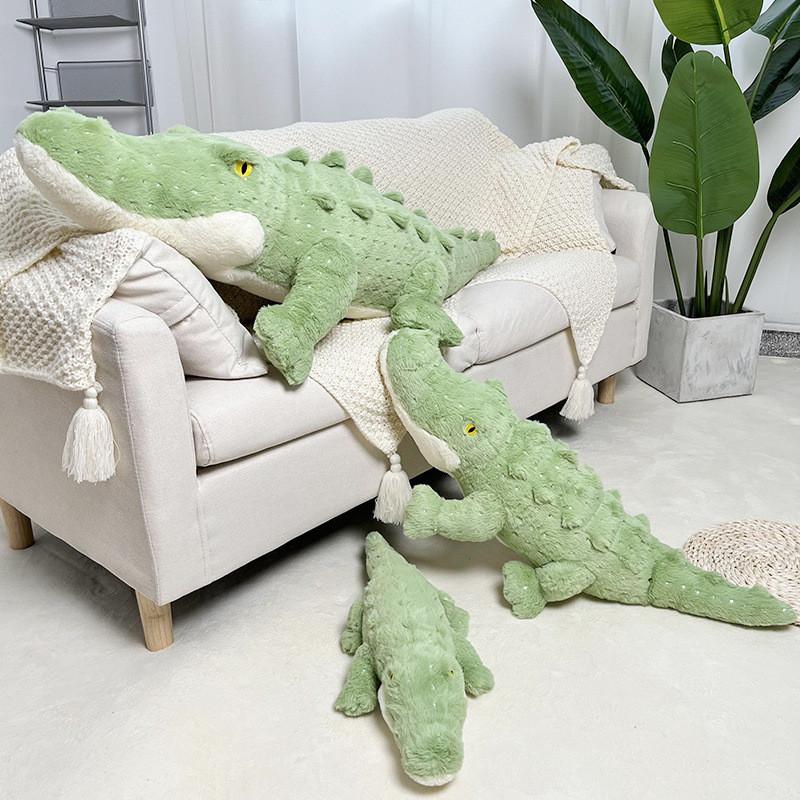 Crocodile Character Stuffed Toy Large Hug Pillow For Childrens Bedroom Decor