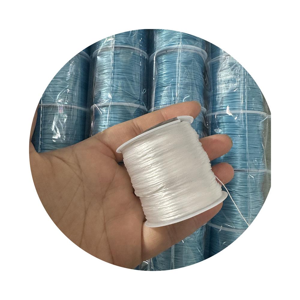 1Roll/10M 0.2mm Elastic Thread Flat Round Crystal Line Nylon Rubber Stretchy Cord for Jewelry Making Beading Bracelet 14colors