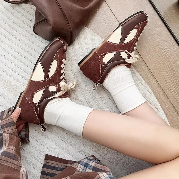 Модные женские кроссовки на тонкой подошве, дизайнерская обувь, новые, винно-красные, в стиле ретро, из коровьей кожи с комбинированным дизайном, обувь для ходьбы, коррекция осанки, 40