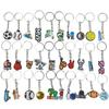 Creative Sports Keychain: Soft PVC Rubber Keyring for Football, Basketball, Volleyball, Rugby Bag Pendant