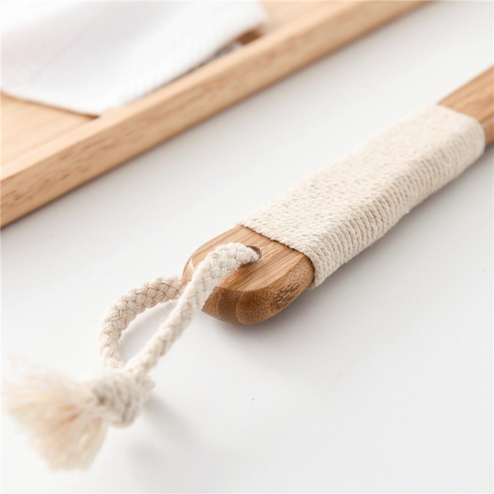 Long Handle Back Scrubber Soft Hair Swine Bristle Bath Brush Durable Bamboo Bath Brush  Home