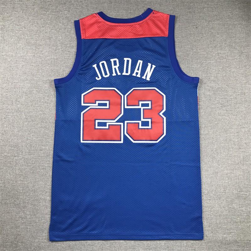 Mens Vintage Basketball Jersey Bullets 23 Blue Retro Embroidered Sports Shirt Team Apparel