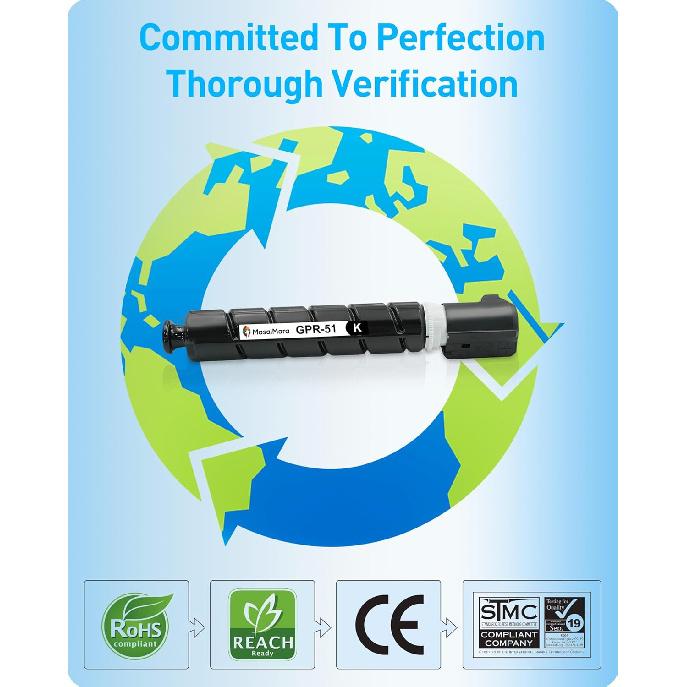 MasaiMara GPR-51 GPR51 8516B003AA High Capacity Compatible Toner Cartridges Replacement for Canon C250 C250iF C255iF C350 C350iF C350P C355iF Printer