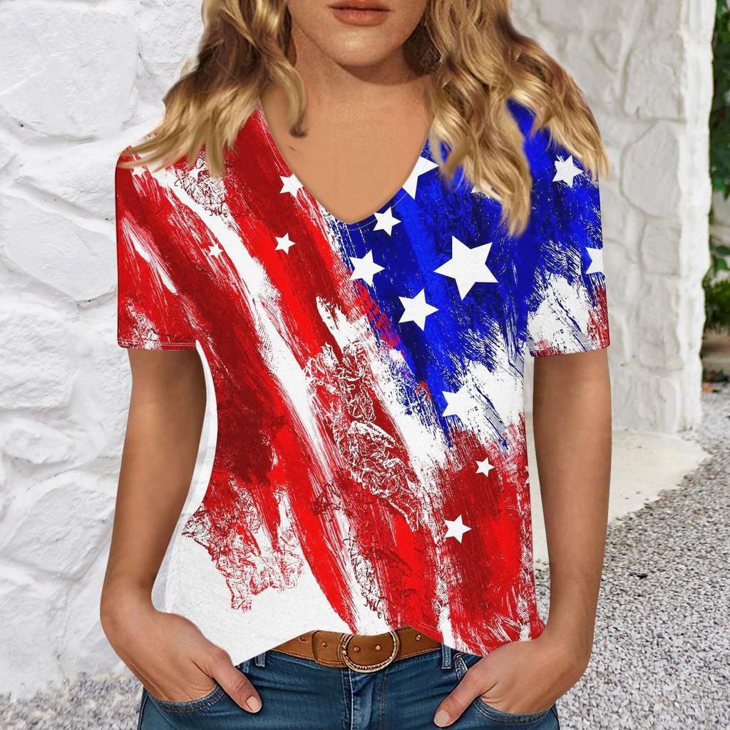 T Shirts Short Sleeve V Neck Tees For Women Fashion Tops Trendy Lightweight Soft Casual Summer Top