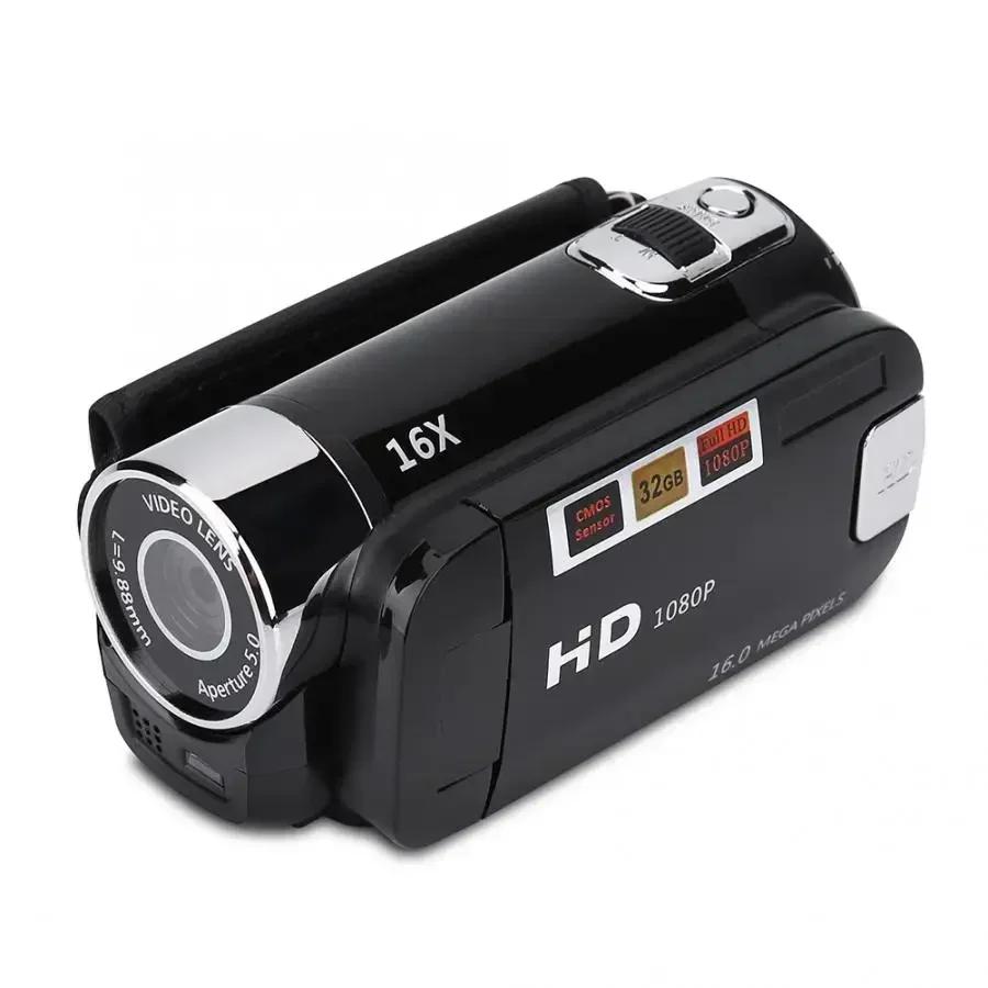 Цифровая камера Full HD 1080P, поворотный на 270° видеорегистратор DV, цифровая видеокамера с 2,7-дюймовым сенсорным экраном, 16-кратный цифровой зум.
