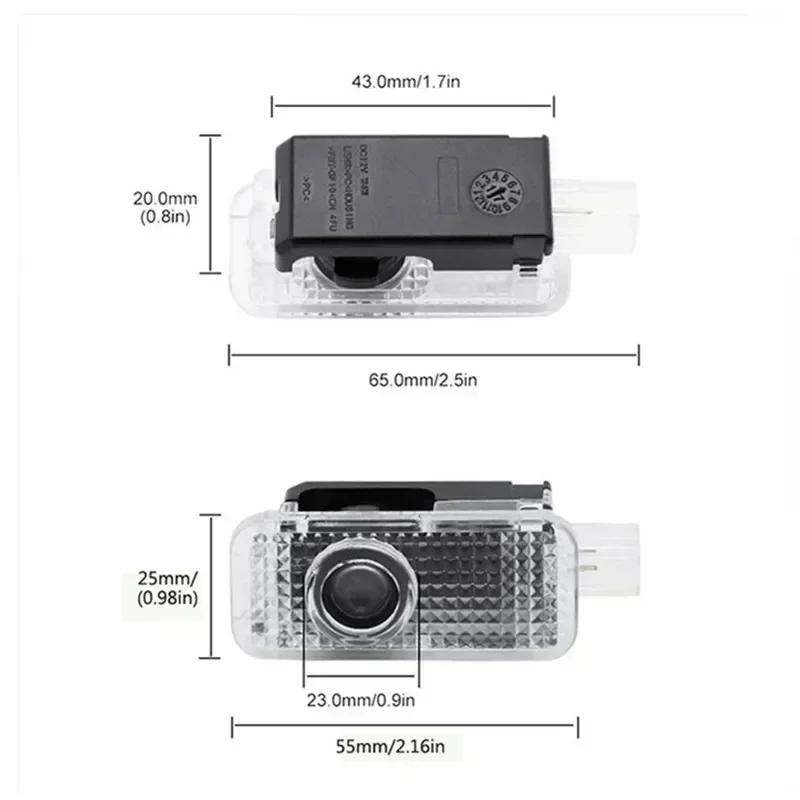 2Pcs Car Door Welcome Logo Light Projector Lamp For Audi A1 A2 A3 A4 A5 A6 A7 A8 TT S3 S4 S5 S6 S7 Q2 Q3 Q5 Q7 Q8 RS3 R8