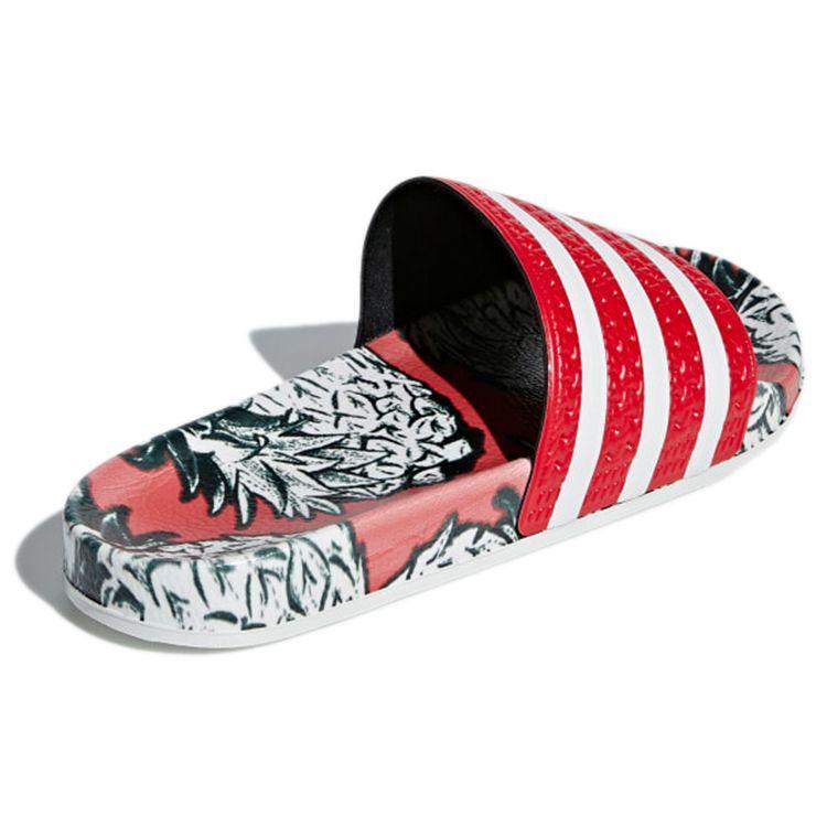 Adidas Adilette Slides Scarlet Женские сандалии Red Off-White D96683