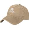 Weightlifting Skull Baseball Cap Washed Cotton Dad Hat Adjustable for Unisex Women
