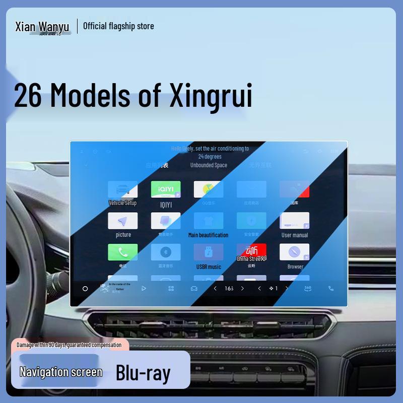 Защитное стекло для экрана центральной консоли Geely Xingrui - Наклейка для навигации и аксессуары для модификации интерьера для 26 моделей