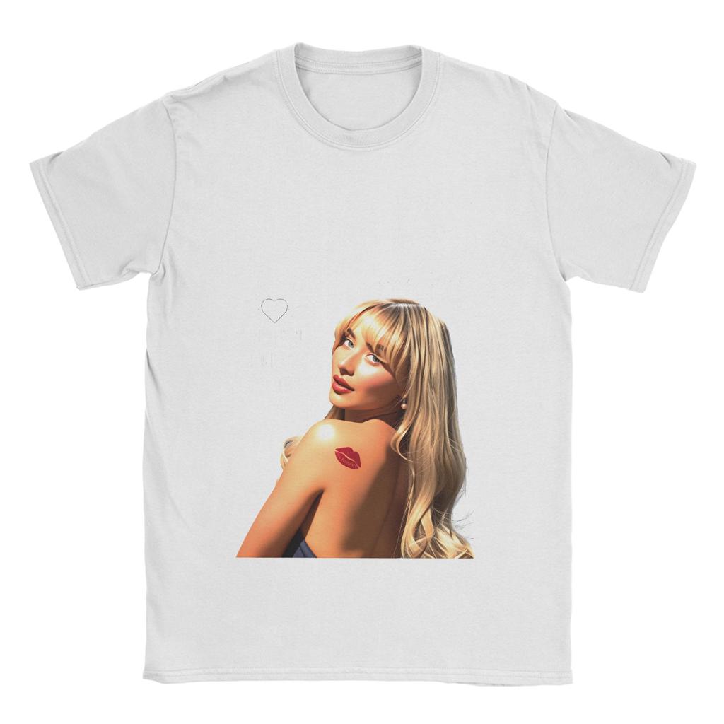 Sabrina Carpenter TShirt Summer Pure Cotton T Shirts For Couple Leisure Design Tshirt ShortSleeved Vintage Tops