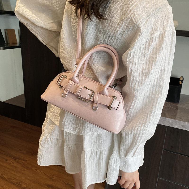 Портативная сумка для боулинга премиум-текстуры, женская, новая мода 2025, зарубежный стиль, сумка под мышку, универсальная наплечная сумка-ракушка