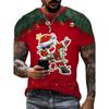 Funny Christmas T-Shirts for Men Summer Fashion Men's Clothing O-Neck Short Sleeve 3D Print Men T-Shirt Vintage Street T-Shirt