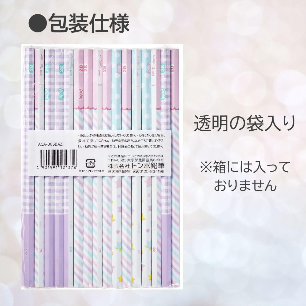 Tombow Пишущие Печатные Милые 3 Случайных 32 Карандаша в Упаковке ippo! Карандаши, 2B, Дизайн, Цвета, Дизайны, (ACA-066BAZ)