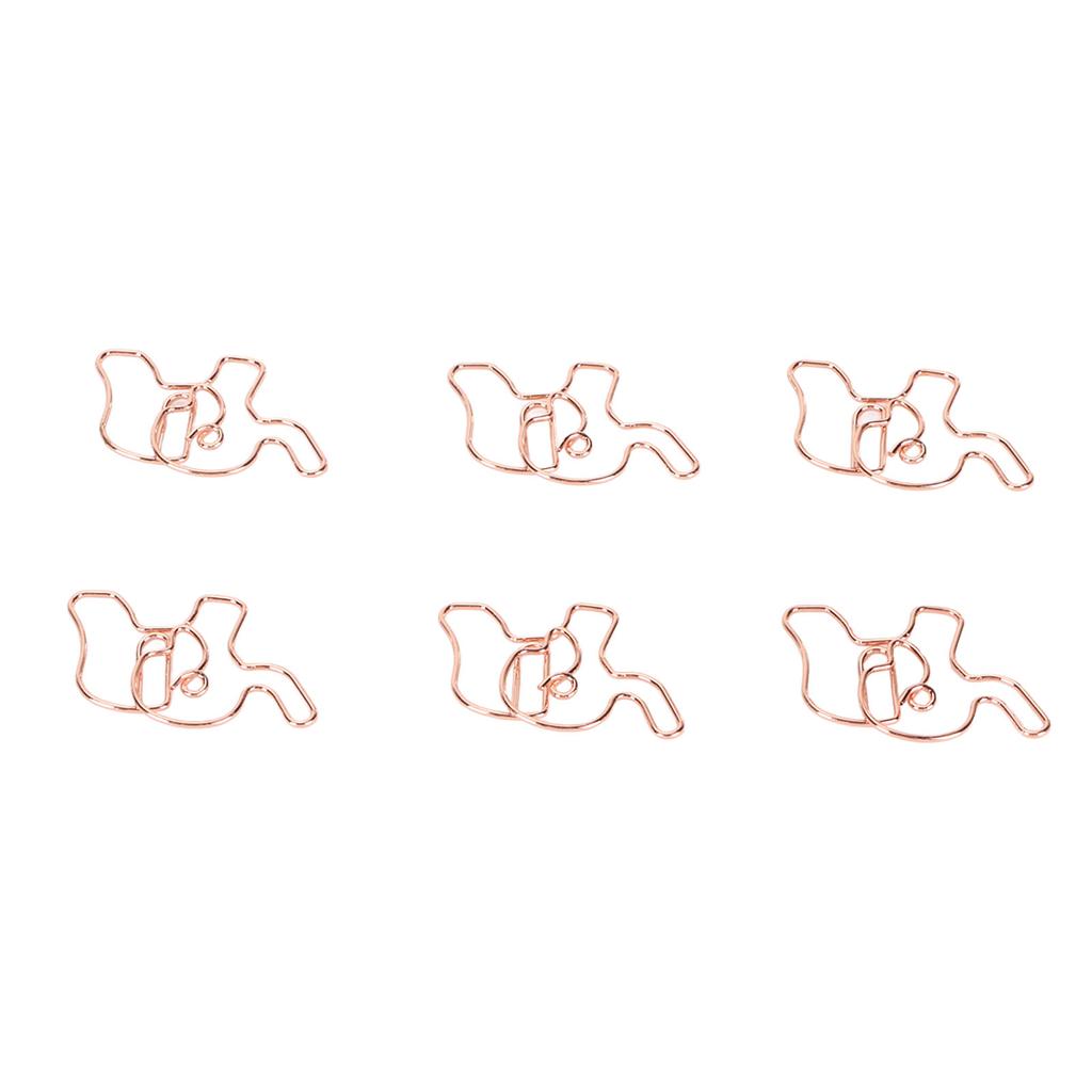 100 шт. скрепок для бумаги, предотвращающих скольжение, милые декоративные металлические закладки в форме животных, скрепки для офиса S