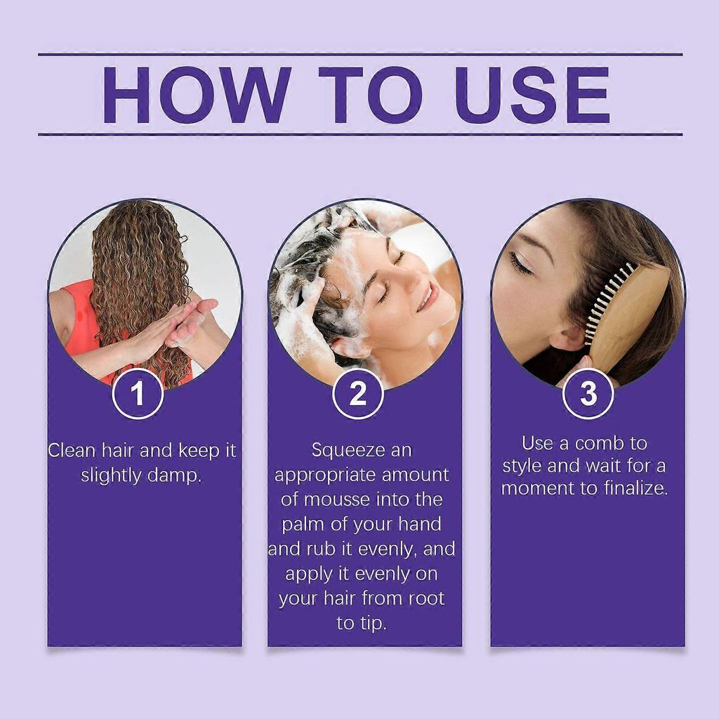 Transform Your Curls with Volumizing Mousse Nourishing, Shine-Enhancing, Non-Greasy Foam for Soft, Elastic, Frizz-Free Hair 100ml