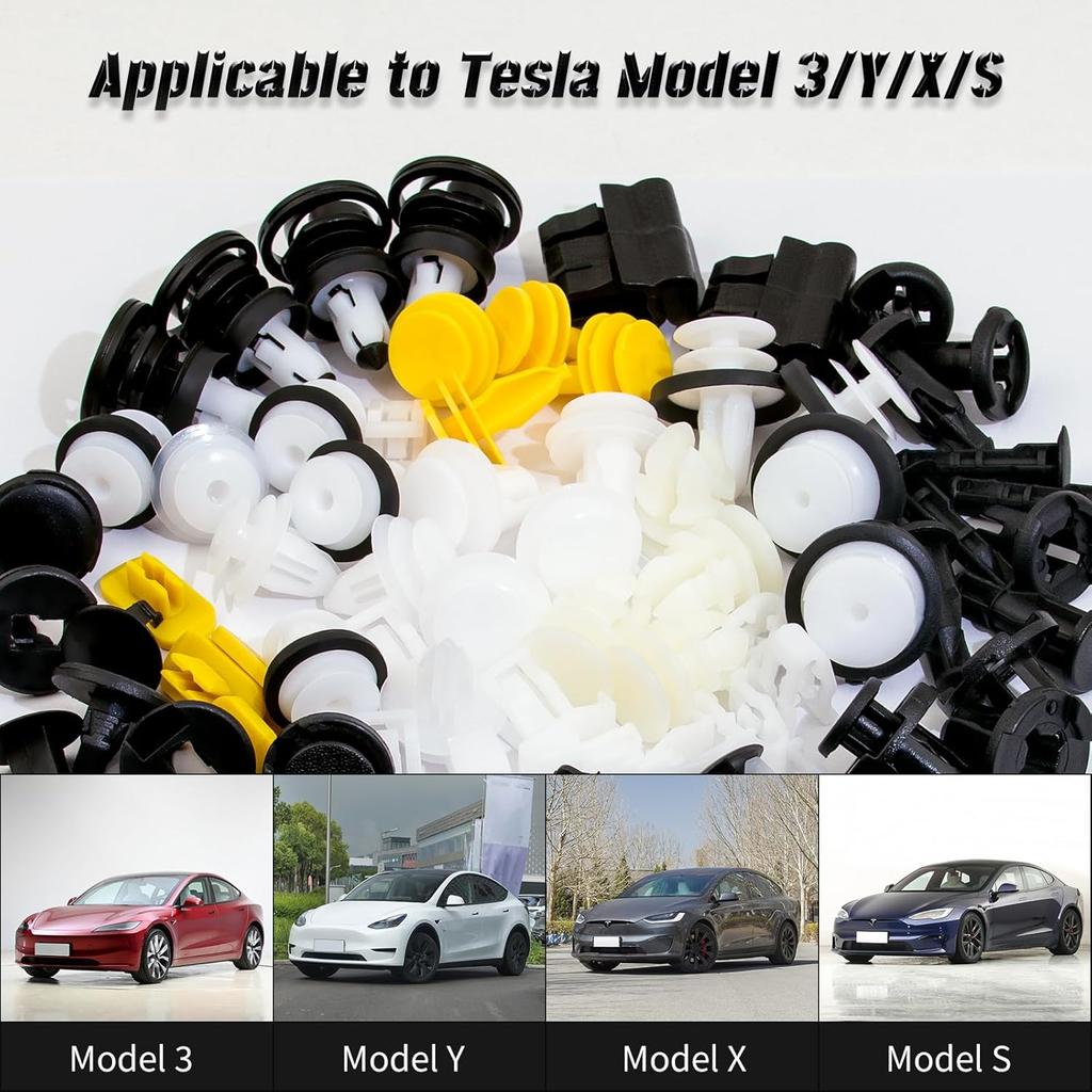 70 шт. Клипсы Tesla Клипсы для бампера, подкрылка, фиксаторы-заклепки Tesla, 20 популярных размеров Крепеж Tesla Клипса Tesla Заклепки Tesla Для Tesla