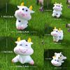 Mini Cute Cow Figurine Craft Miniature Model Home Decoration Accessories Desktop Garden Micro Landscape Ornaments Gift