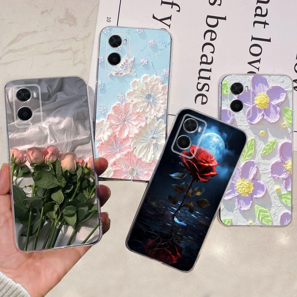 For Oppo A36 A76 A96 4G Back Cover Cartoon Cool Style Animals Girly Soft TPU Silicone Bumper Oppo A76 A 76 CPH2375 Clear Case