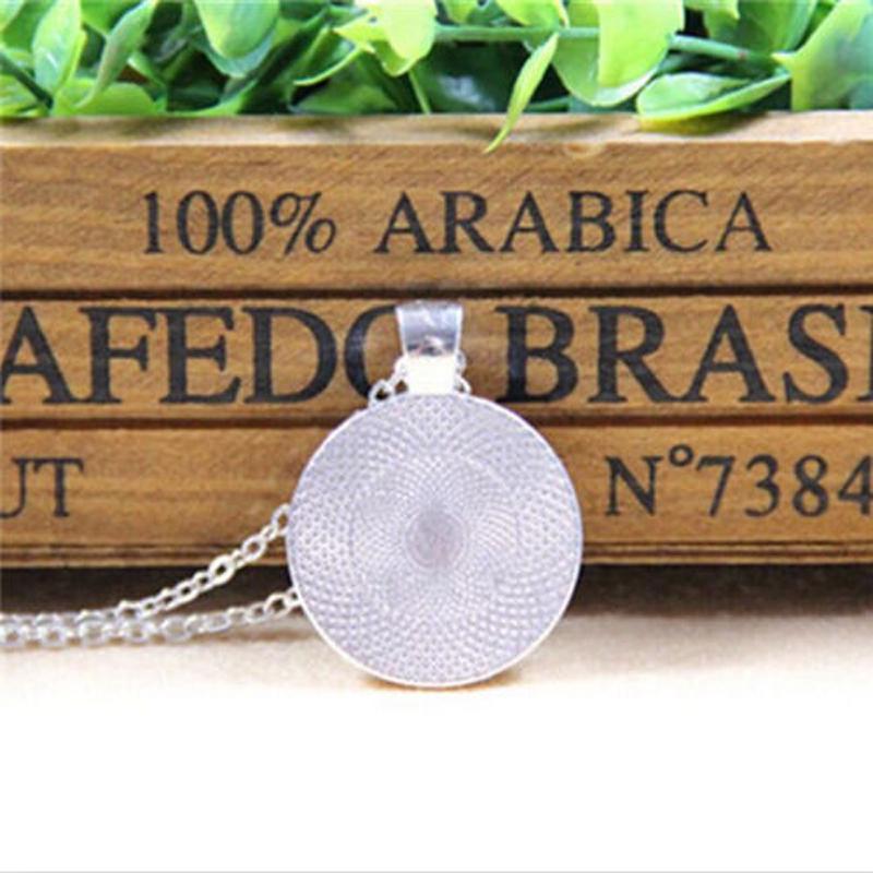 Винтажный стеклянный кулон с кабошоном и милым котом, подвеска-цепочка, ожерелье, ювелирные изделия