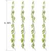 1.8M White Silk Wisteria Artificial Flowers Vine Garland Plants for Room Wedding Arch Decoration Fake Plant  Flower Wall Decor