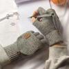 **Men's Winter Wool Fingerless Gloves - Half-Finger, Cold-Proof Writing Mitts [Newcomer Discount: 5 Yuan!]**
