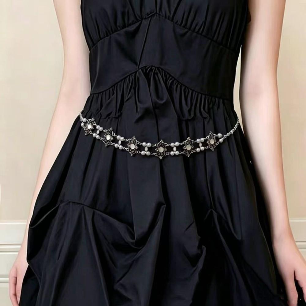 Elegant Metal Belly Chain Adjustable Hip Chain Y2K Body Chain Decor Birthday Gift