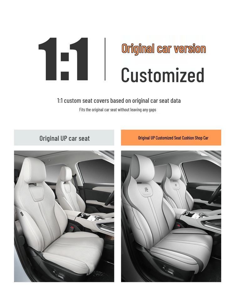 BYD Yuan UP Leather Car Seat Covers for Five-Seater - All-Season Cushions