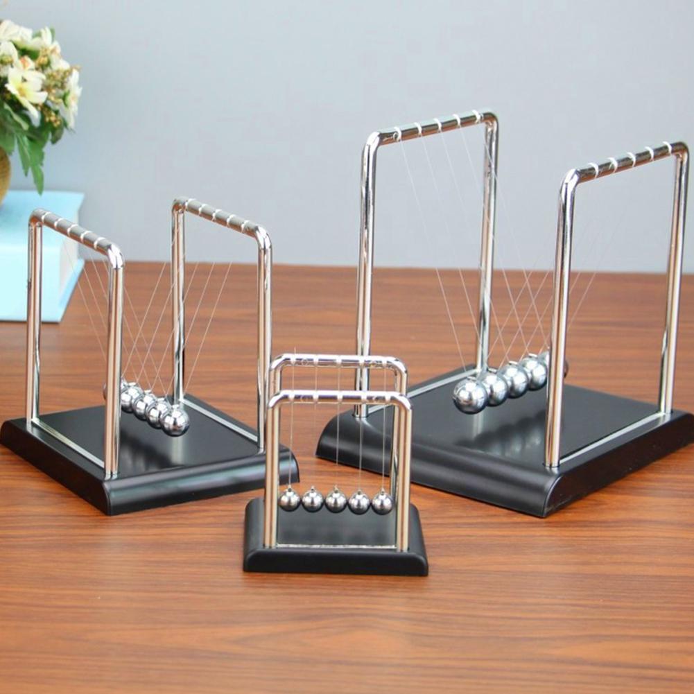 1 PC Cradle Balance Steel Balls Perpetual Motion Collision Teaching Ball Physics Science Pendul J9G3