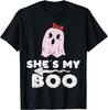 Hesshes My Boo Cute Matching Couple Halloween Tshirt Unisex Unisex Short Sleeve Spooky Season Tops Girlfriend Boyfriend Tshirts