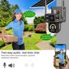 4K 8MP HD Dual Lens 4G SIM Solar Camera PTZ Auto Tracking Three Screens Outdoor Security Surveillance WIFI CCTV IP Cameras V380 APP