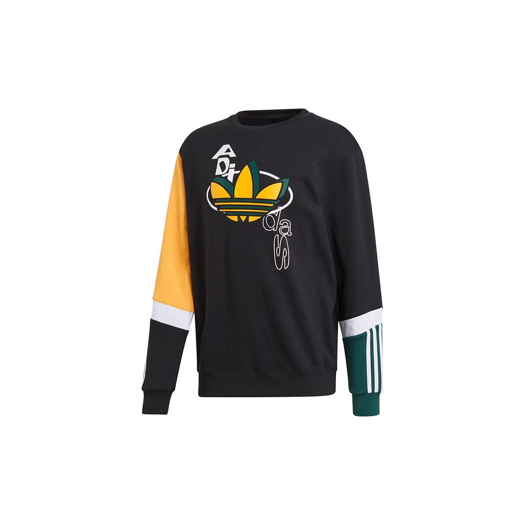 Adidas Originals Trefoil Sprt US FT Crew Sweatshirt Men Tops Black GJ6749