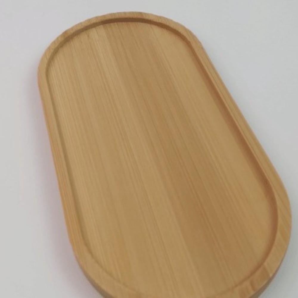 Oval Wooden Tray Heat Resistant Wooden Storage Tray Eco-Friendly Coffee Cup Mat Coaster Restaurant
