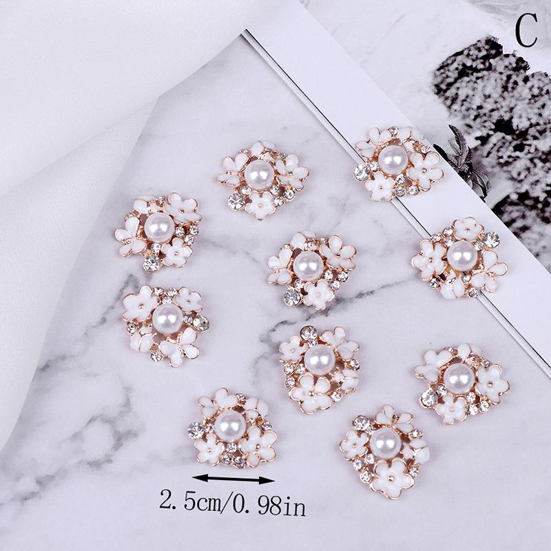 10 шт. жемчужные украшения пуговицы с плоской задней частью декоративные для рукоделия