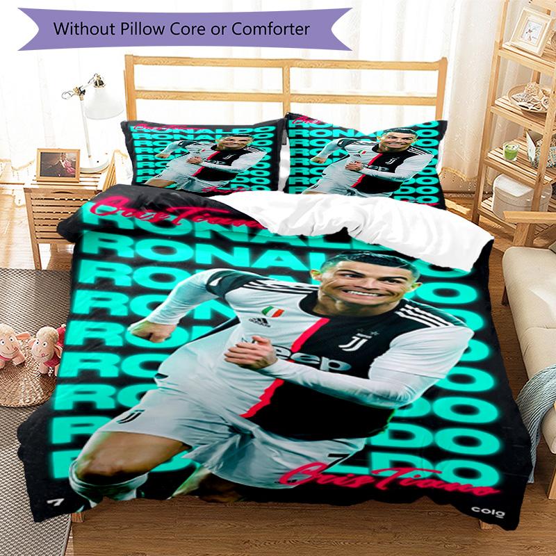 Ronaldo's Leo Messi's Legacy Bedding Set, Breathable Duvet Cover with Pillowcases, Soft Bed Linen for Bedroom Home Decoration, Perfect Festival Birthd