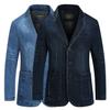 Autumn Men's Casual Suits Men's Denim Small Suits Tailored Jackets Large Size Coats