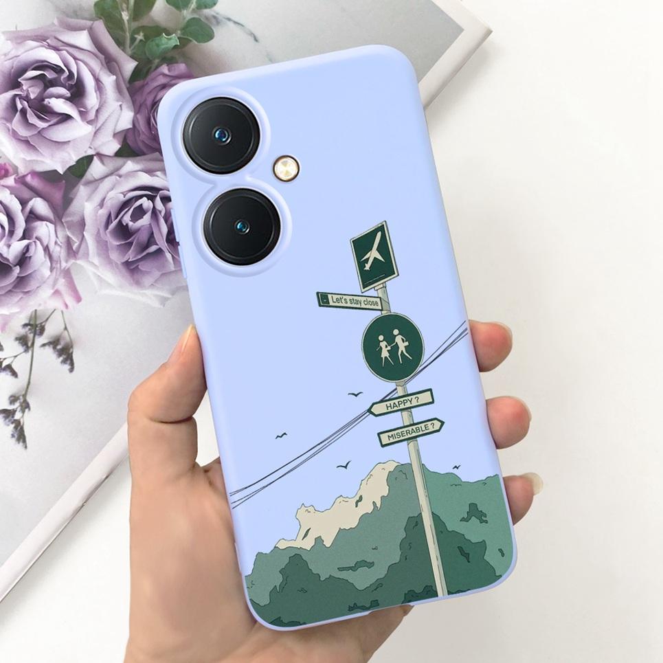 Soft Silicone Covers For Vivo Y27 Y36 4G 5G Case Bumper Shell Cartoon Child Fashion Soft TPU Silicone Etui For Vivo Y36 5G Y 27