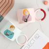 Мультяшная керамическая кружка для девочек и мальчиков, офисная кружка с симпатичной дорогой чашкой для студентов, пара стаканов для воды