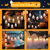 Halloween Ghost Decor - 10 LED Battery Operated Halloween Decorations Lights, 8 Modes Light Up Ghost Garland, LED String Lights Indoor Outdoor for