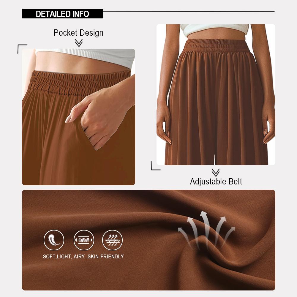 Женские хлопковые эластичные дышащие широкие брюки, летние свободные брюки с прямыми штанинами