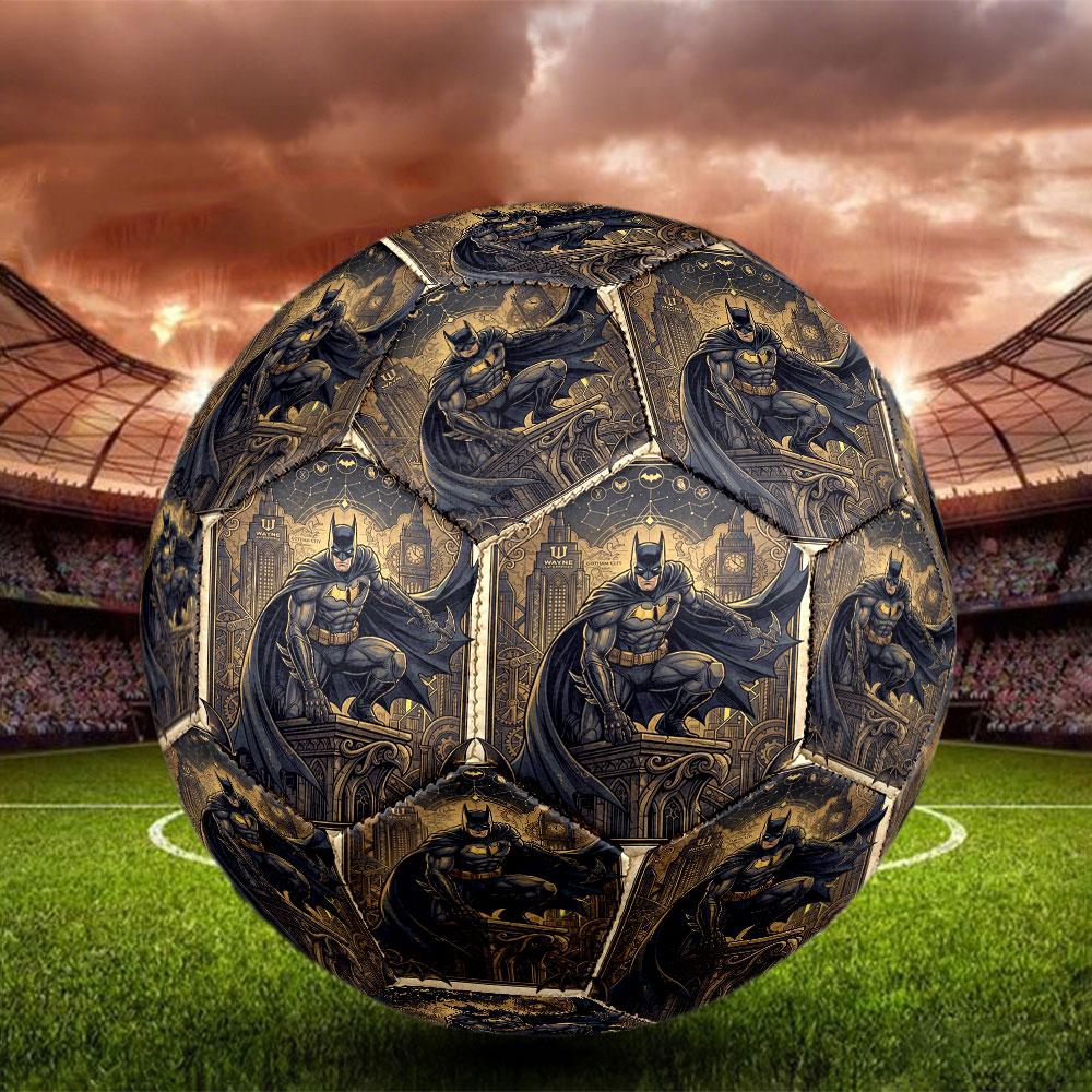 Batman Print Size 5 Soccer Ball, Standard Match Football for Sports Game and Team Practice, Ideal Gift for Soccer Fans