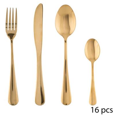 Набор столовых приборов "Gold" из 16 предметов, Gourmet Secret