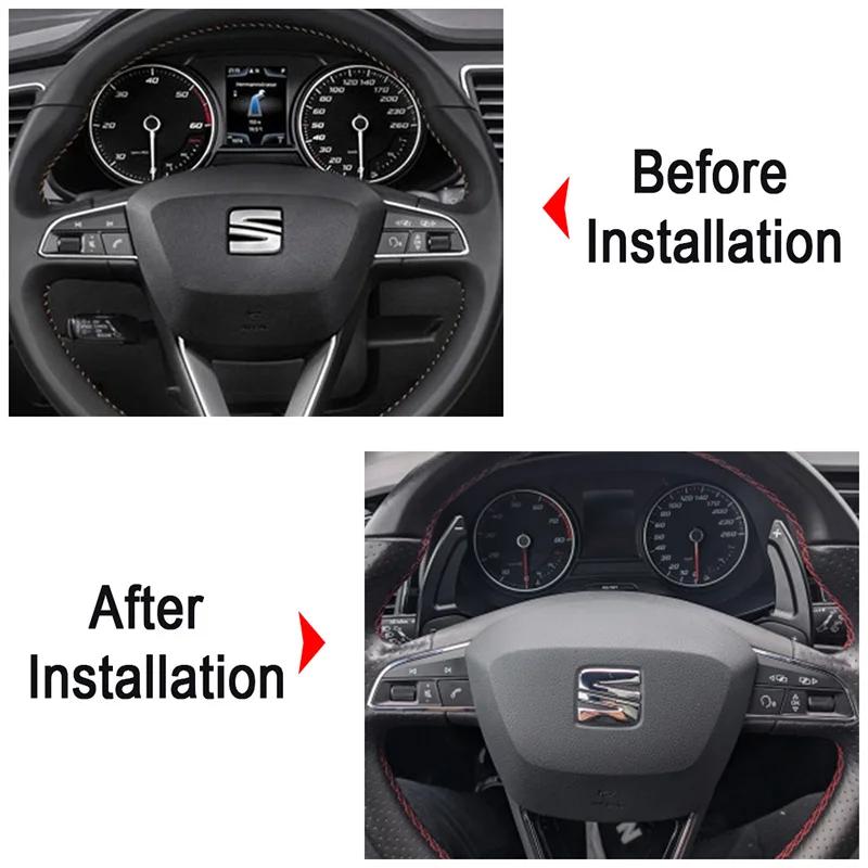 Расширители лепестков переключения передач на рулевом колесе для Seat Leon Cupra 5F Ibiza 6F Arona Ateca Leon St Alhambra Алюминиевые лепестки переключения
