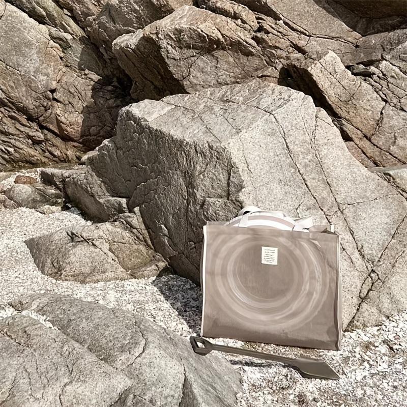 Мамина Сумка Ins Пляжная Сумка Сумка для Хранения Большая Вместимость Для Плавания Спорта Тренажерного Зала Ручная Полая Сетчатая Сумка