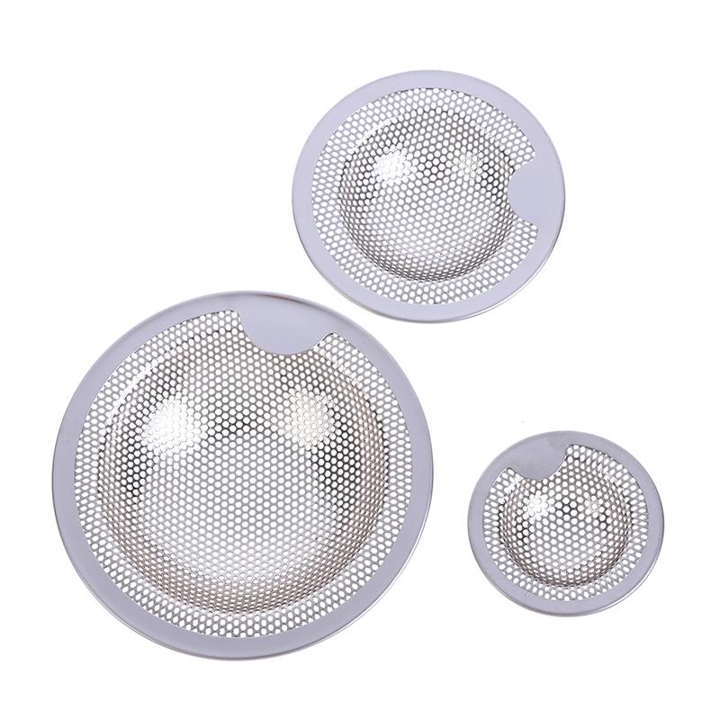 3 Size Stainless Steel Sink Strainer Drain Hole Filter Mesh Drainage For Kitchen