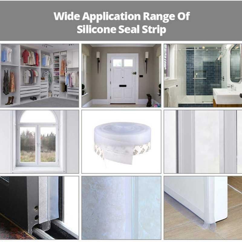 3/5 м уплотнительная лента для нижней части двери, атмосферостойкая оконная резиновая уплотнительная лента, ветрозащитная пылезащитная самоклеящаяся уплотнительная лента для дверного стекла