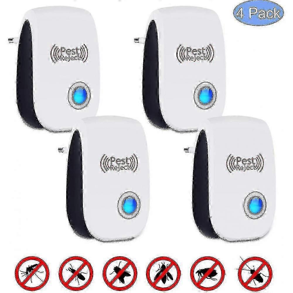 4 Pack Ultrasonic Pest Repellent for Mice Insects & Animal Control