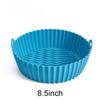 Large Air Fryer Silicone Basket Pot 25/21.5/20cm Round Non-stick Airfryer Tray Mold Reusable Over Baking Mat Liner Accessories
