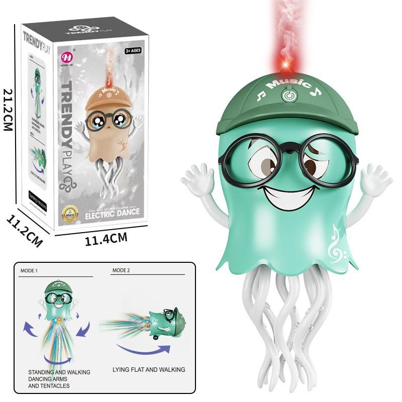 Танцующая медуза Игрушка Умный Исследователь Щупалец С Светодиодными Огнями Музыкой Автоматический Датчик Препятствий Игрушка