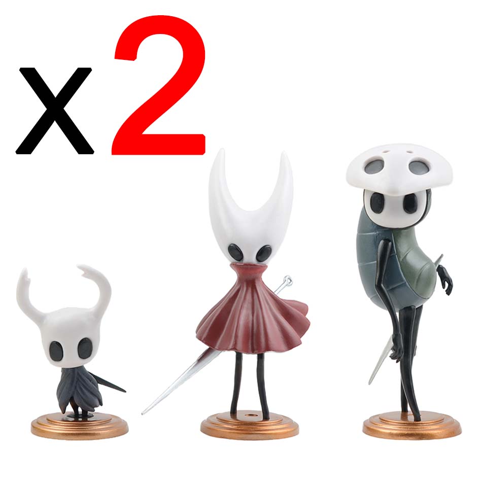 3 шт. Фигурка Hollow Knght Аниме Silksong Игра Рыцарь Хорнет/Сет Коллекционная ПВХ Модель Кукла Игрушки Рождественский Хэллоуин Подарок