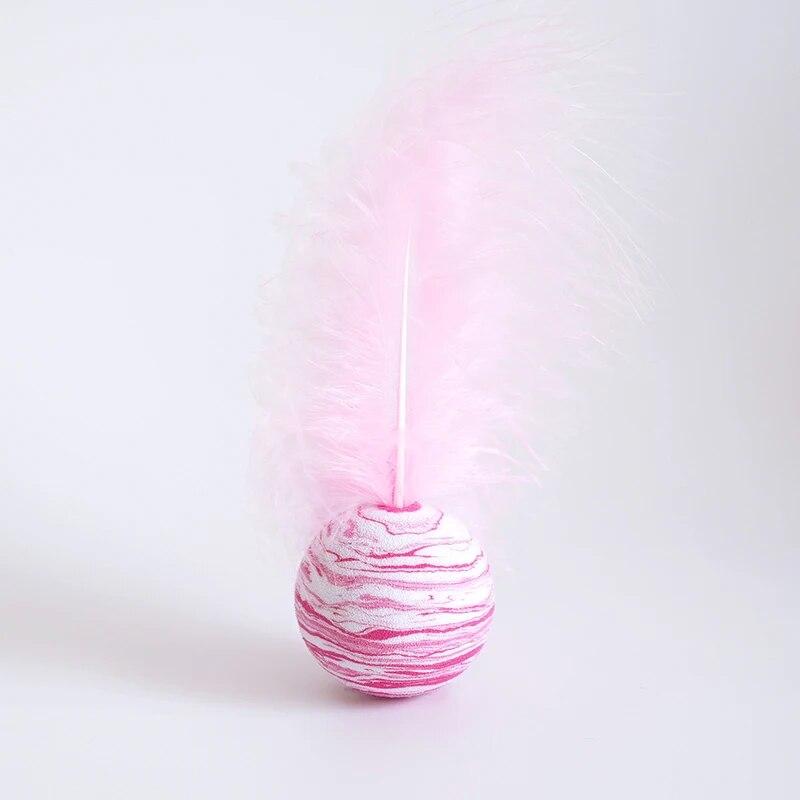 1 шт., интерактивные игрушки для кошек, звездный шар плюс перо, материал EVA, легкий пенопластовый шар, игрушка для метания, плюшевые игрушки, палочка с перьями, принадлежности